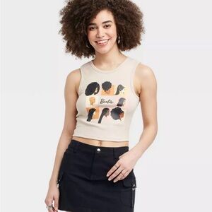 Mattel Barbie Tan Barbie Graphic Crop Top